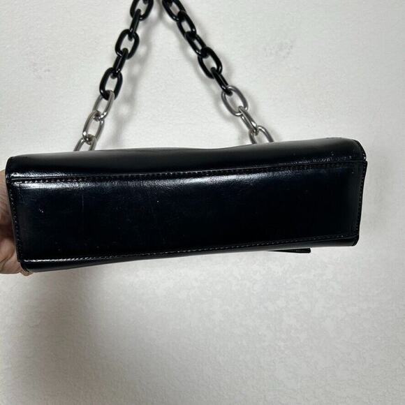 House of Want vegan black leather purse chain shoulder strap Y2K Capsule style - Picture 8 of 16